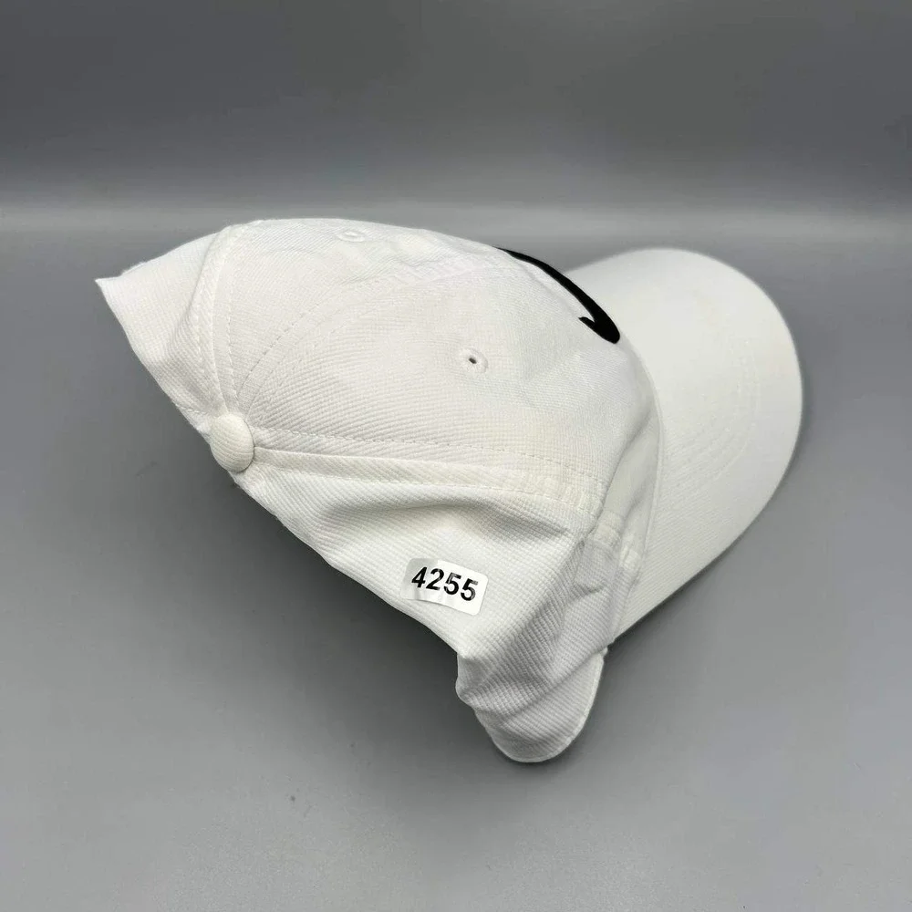 Nike Golf Hat Men White Black Fontainebleau‎ Embroidered Strap Back Cap